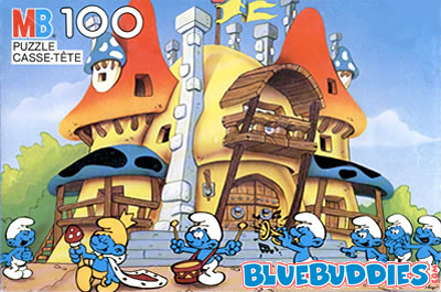 MB Puzzle 100 (1982) - King Smurf