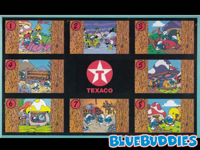 Set of 8 Texaco Smurf Puzzles