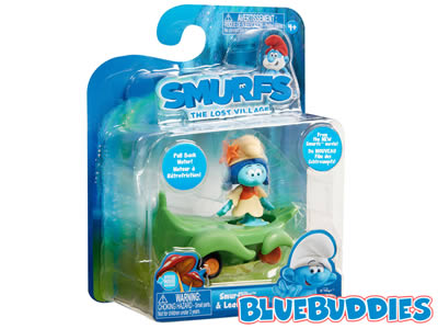 Smurflily & Leafboard Pull-Back Toy