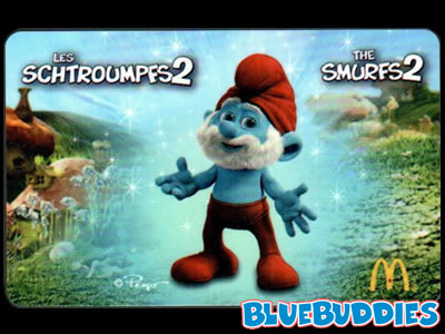 The Smurfs Gift Card - McDonalds - Papa Smurf