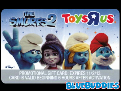 Smurfs Toys R Us Gift Card