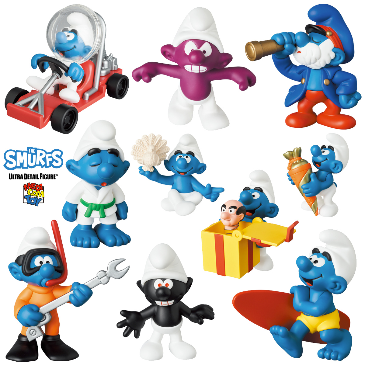  The Smurfs: Smurf with Bird Series 2 Ultra Detail Figure : Toys  & Games