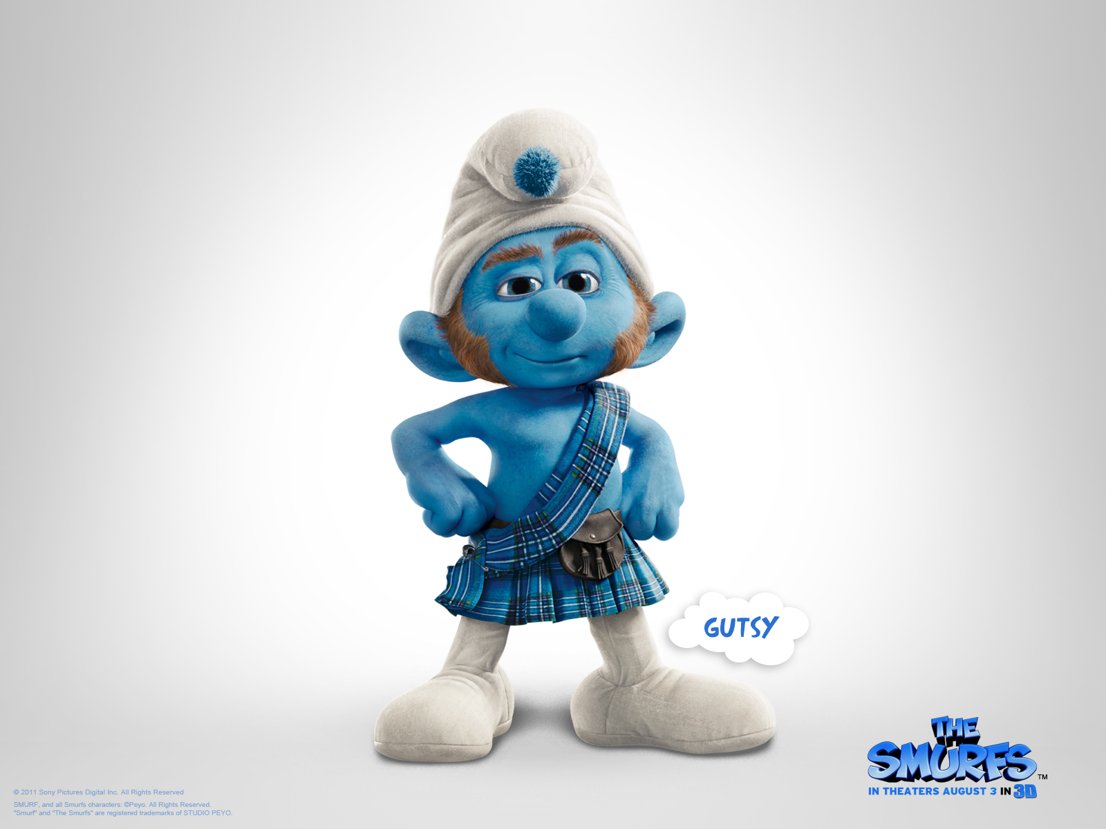  Smurfs Movie Clumsy, Baker, Smurfette & Brainy