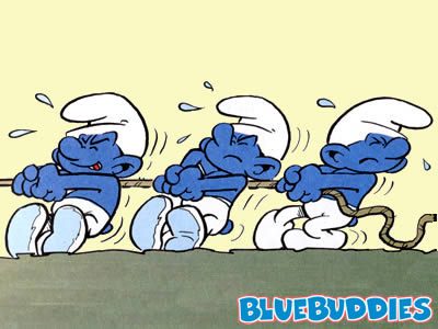Smurf Tug-Of-War