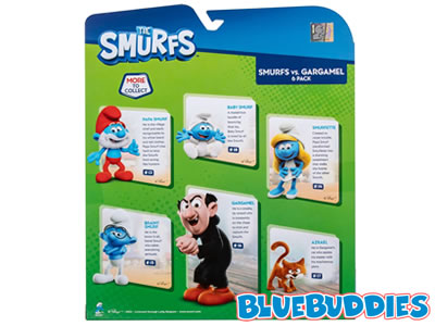 Smurfs vs Gargamel 6 Figure Pack Exclusive Azrael Cat Baby Papa Smurfette  Brainy
