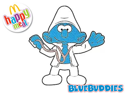 Doctor Smurf Happy Meal Toy