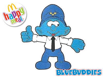 Pilot Smurf Happy Meal Toy