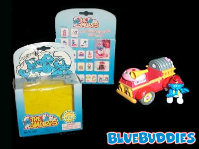 Smurf Action Toys Smurfette and her Roadster Fireman Smurf and his