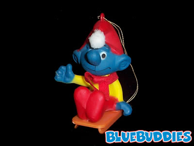  Sled Smurf Ornament