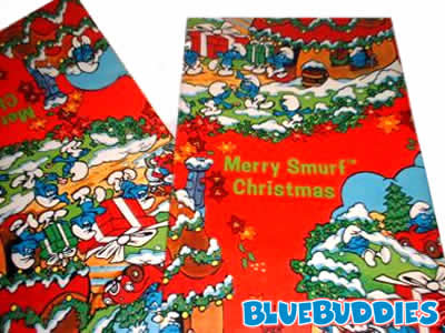 Christmas Gift Wrap - Merry Smurf Christmas