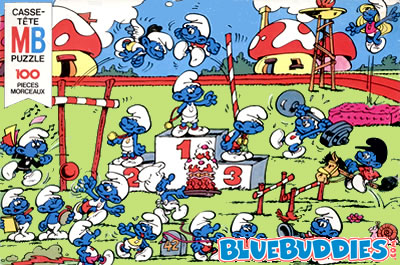 Smurf Puzzles 100 Pieces 4190-1 Smurfs 4190-2 Orchestra 4190-3 Olympics