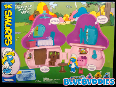 Smurfs, Toys, Smurfettes Mushroom House Variant Purple Yellow Jakks  Pacific Licensed By Peyo