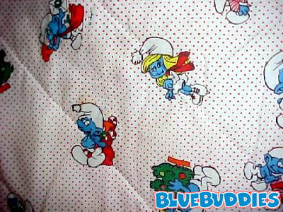 Smurf Fabric Christmas Smurf Fabric Red, White & Blue Smurf Fabric ...