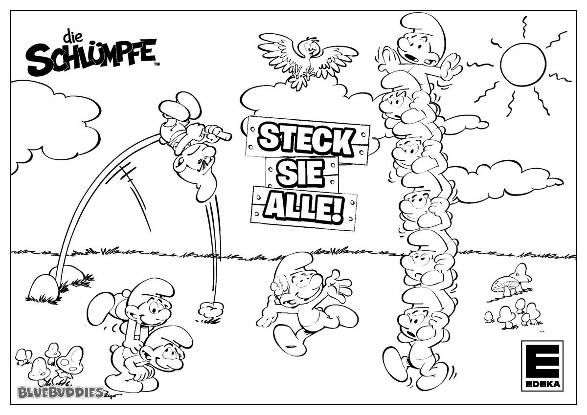 Balancing Smurfs Coloring Sheet