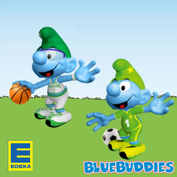 Edeka Baseketball & Soccer Smurf